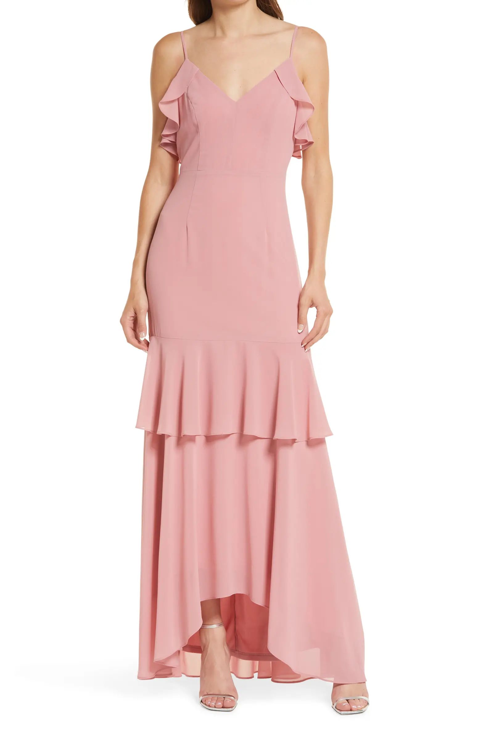 Lulus Cherish the Moment Ruffle High-Low Gown | Nordstrom | Nordstrom