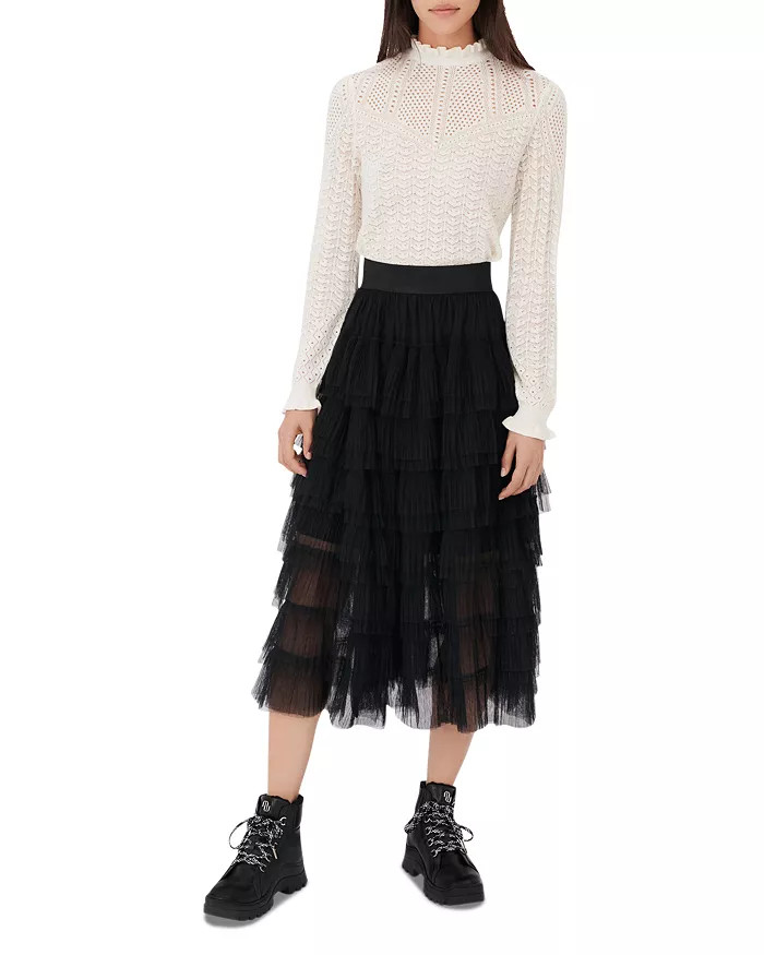 Maje Josepha Tiered Tulle Skirt Back to results -  Women - Bloomingdale's | Bloomingdale's (US)