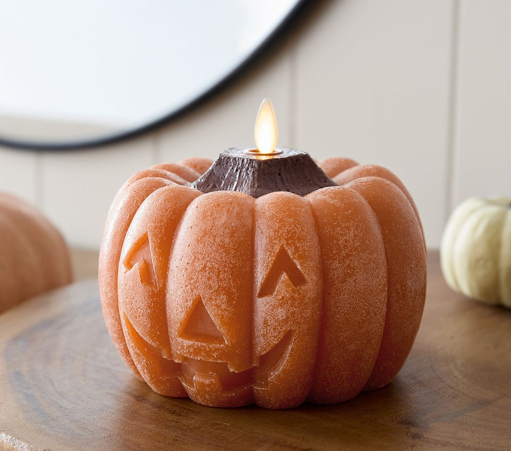 Jack-O’-Lantern Flameless Candle | Pottery Barn Kids