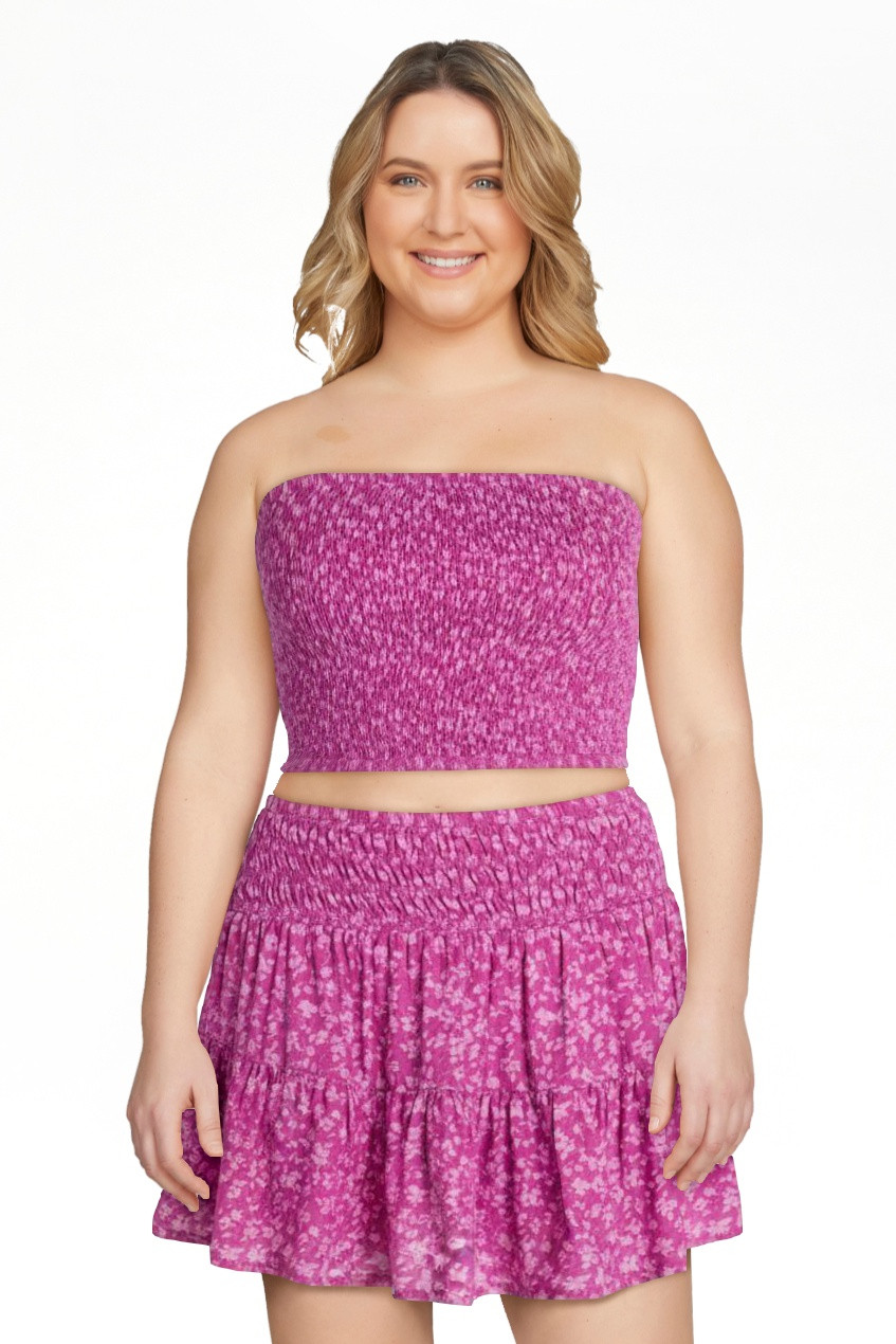 No Boundaries Strapless Top and Skirt Set, 2-Piece, Women's XXS-XXL | Walmart (US)