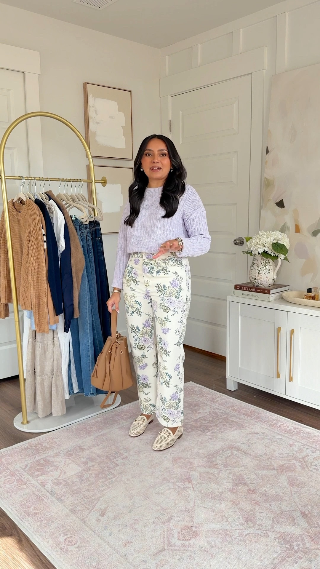 Spring Try On!
For reference: I’m 5’0, 32b bra size, and 2/26 in bottoms, pear shaped. 
*Everything I share is unaltered! TTS means true to size. Between size 5-6.5 in shoes

Purple violet size xxs regular TTS
Floral jeans size 26 petite TTS
Loafers size 5 TTS


#LTKgrwm #LTKootd