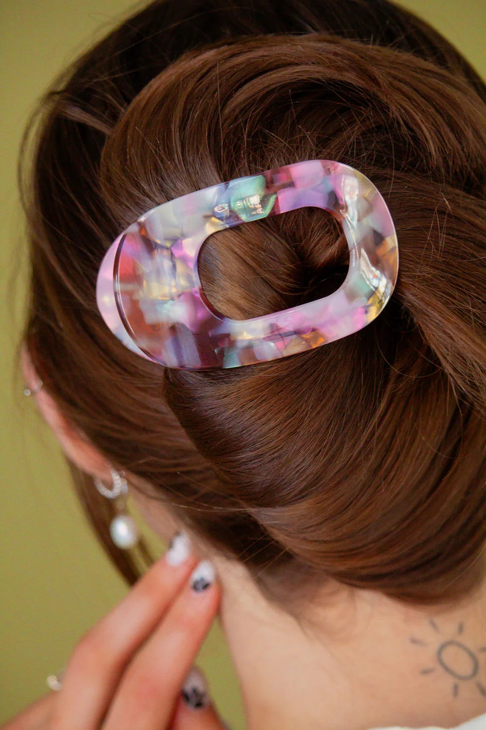 Acetate Circle Cutout Flat Claw Clips | Shop Andi