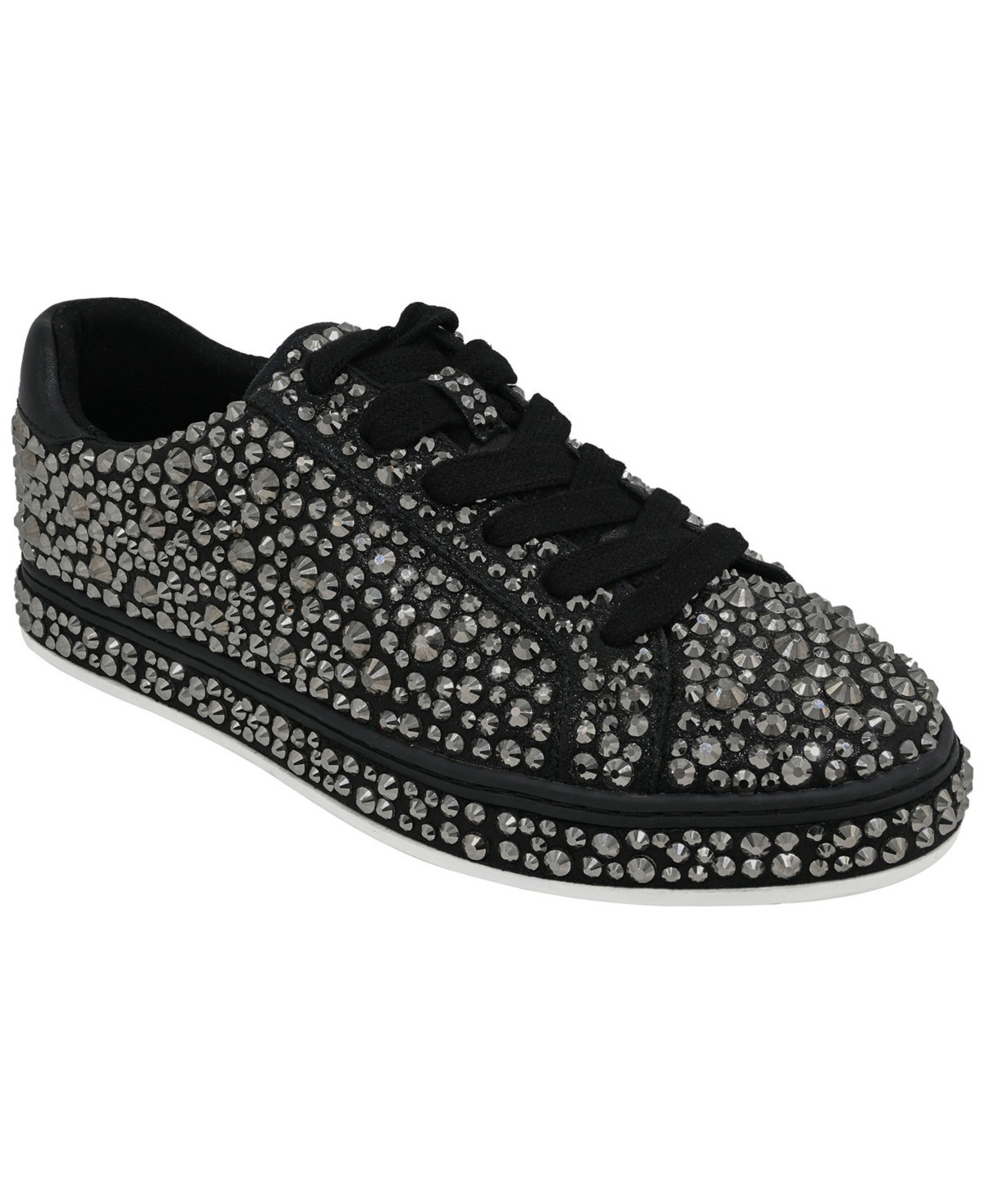 I.n.c. International Concepts Women's Dazzlee Round Toe Sneakers, Macy's Exclusive - Pewter | Macy's