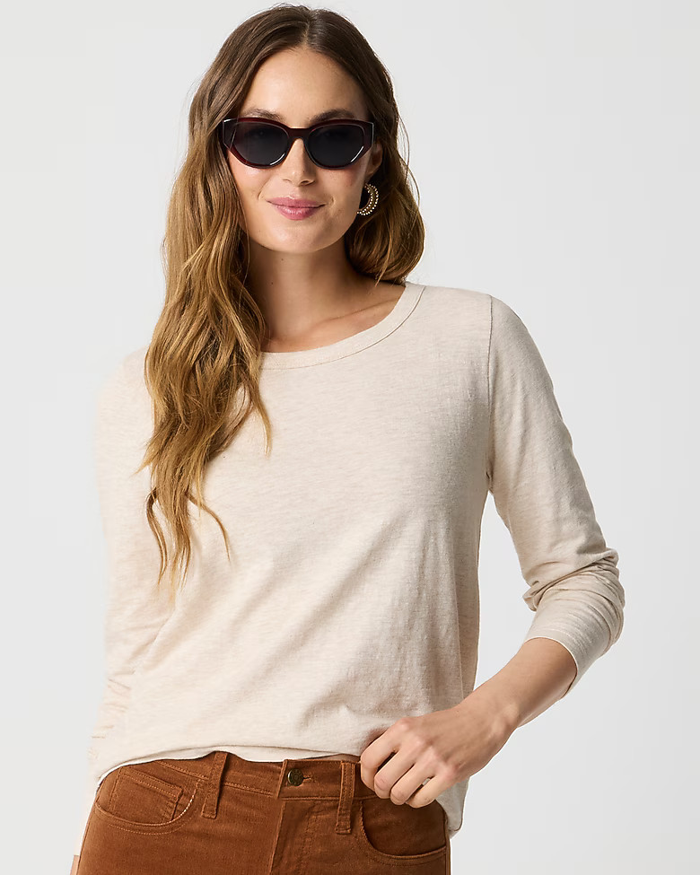 Long-sleeve girlfriend tee | J.Crew Factory