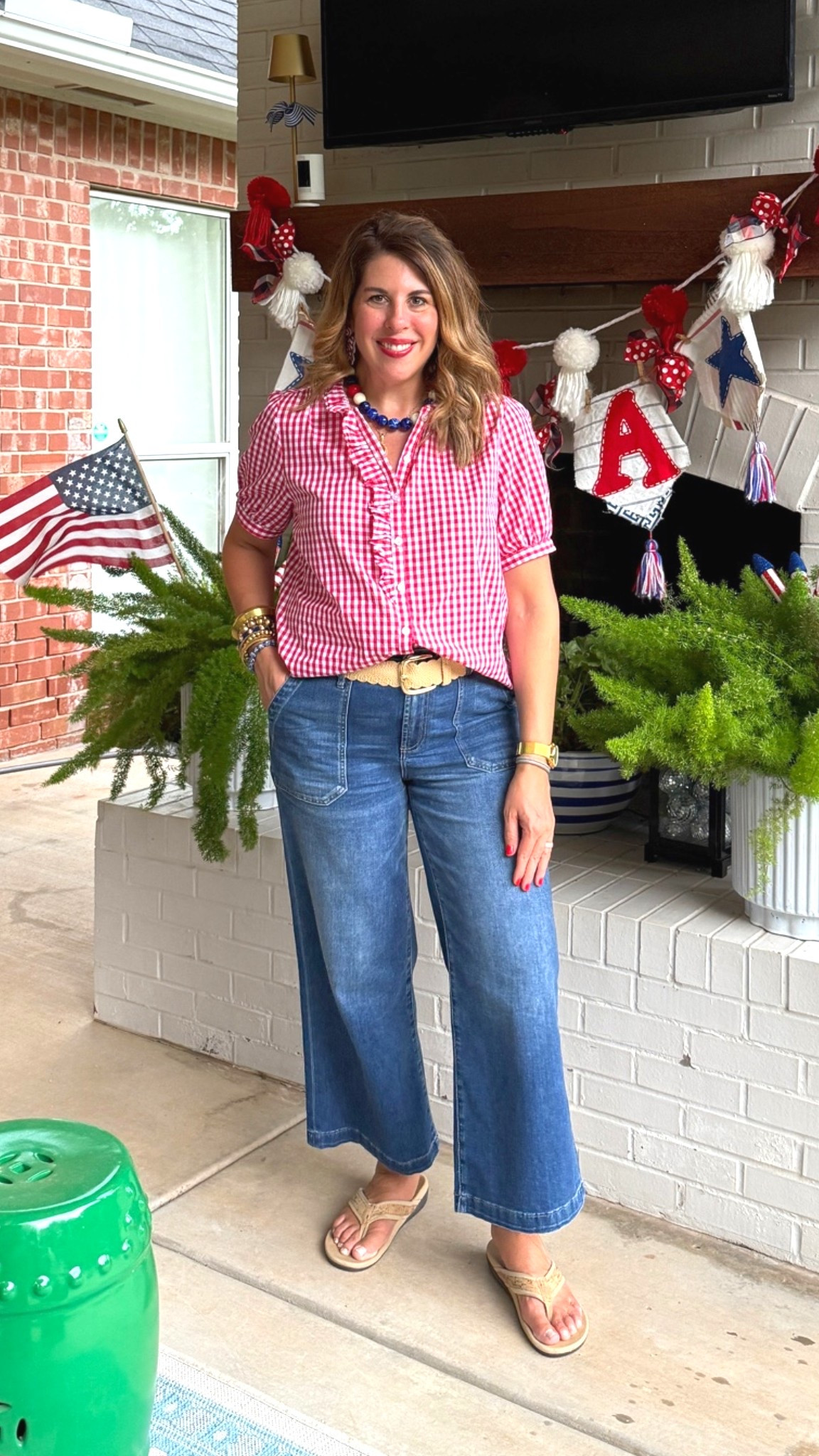 100% cotton ruffle trim puff sleeve blouse- lovely for summer! Size up to L but not sure I needed to.

#LTKootd #LTKOver40 #LTKSeasonal