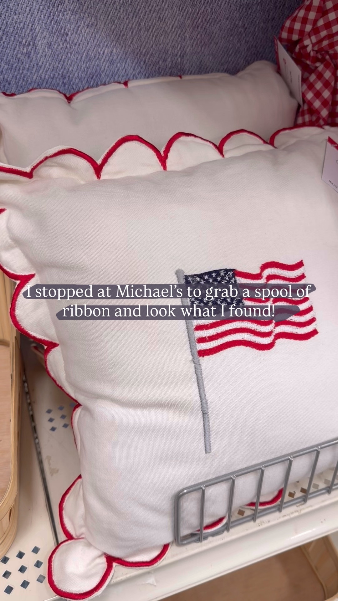 Cozy patriotic throw pillows at Micheal’s. 

#LTKSeasonal #LTKHome