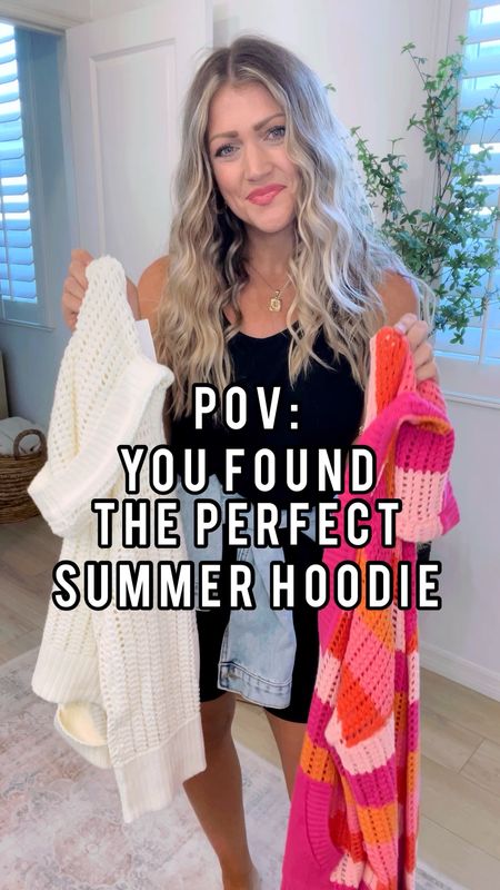 I’m wearing my true size s in this perfect summer hoodie from Walmart!!! Grab it quick before it’s gone! / Size s Walmart shorts - tons of stretch and true to size. But if you want them looser/longer, you can go up one. / tanks I layered under both (one aerie & one Walmart) size M in both 


Vacation
Summer trip
Beach hoodie 
Beach trip
Coverup
Summer hoodie
Sweatshirt style
Walmart finds


#LTKunder50 #LTKtravel #LTKstyletip