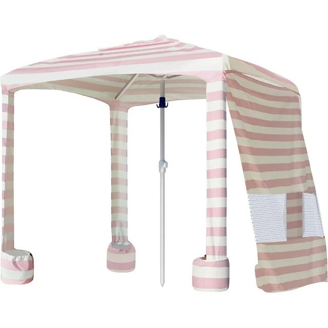 VECUKTY Beach Cabana, 6.2 x 6ft Portable Beach Canopy with Side Wall, UPF 50  UV Protection, Easy... | Walmart (US)