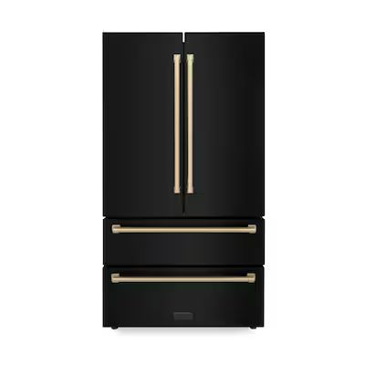 ZLINE KITCHEN & BATH Autograph Edition 22.5-cu ft 4-Door Counter-depth French Door Refrigerator w... | Lowe's