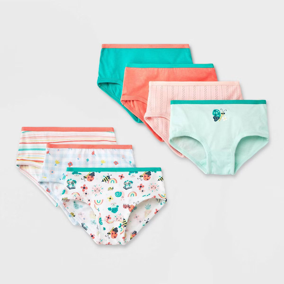 Toddler Girls' 7pk Rainbow Critters Briefs - Cat & Jack™ Pink | Target