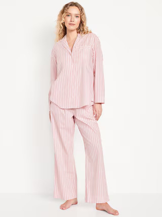 Poplin Pajama Pant Set | Old Navy (US)
