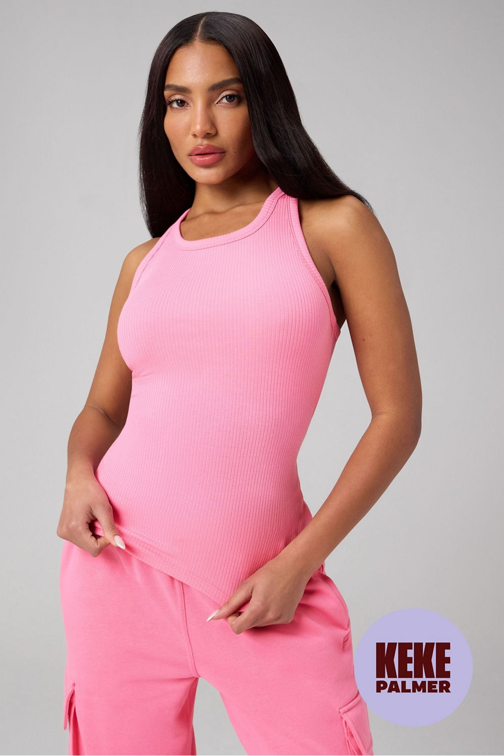 Modal Rib High Neck Built-In Bra Tank | Fabletics