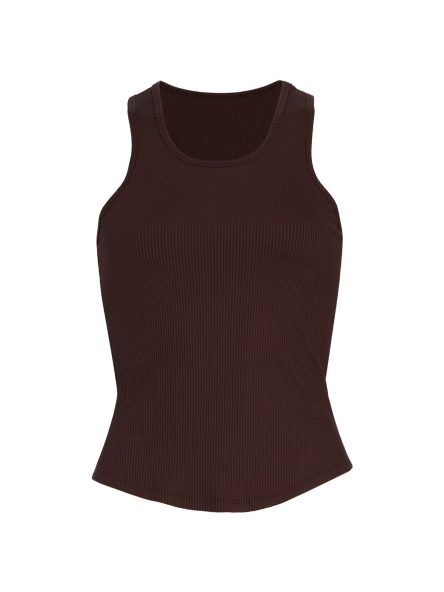 Rib-Knit Sporty Tank | Saks Fifth Avenue