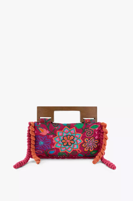 EMBROIDERED FLOWER BAG | Zara US