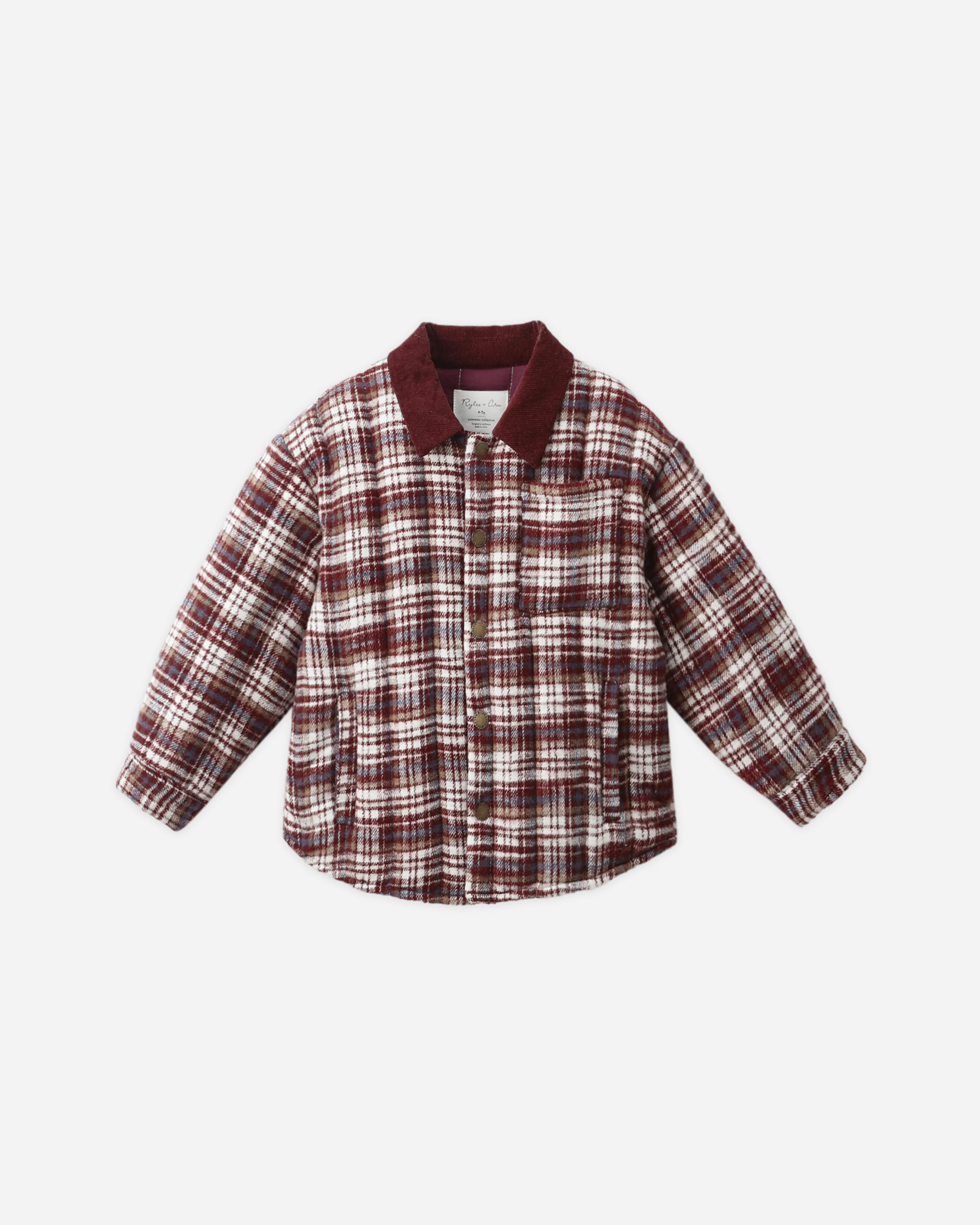 Nashville Quilted Jacket || Burgundy Plaid | Rylee + Cru