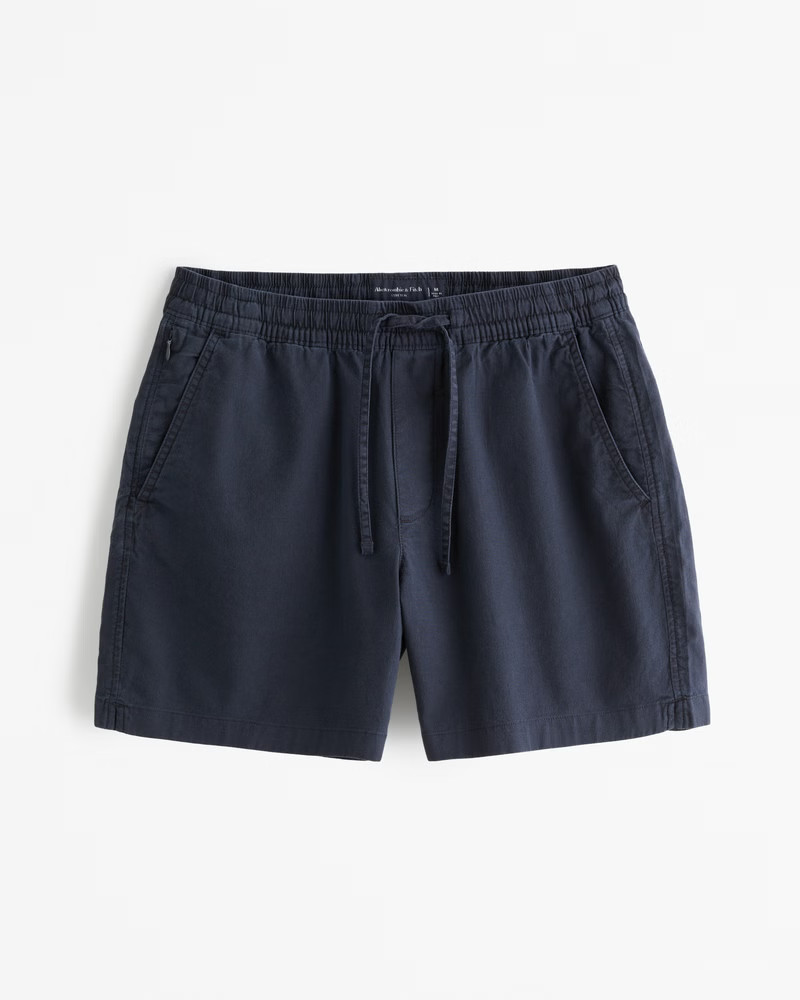Men's Linen-Blend Pull-On Short | Men's Bottoms | Abercrombie.com | Abercrombie & Fitch (US)