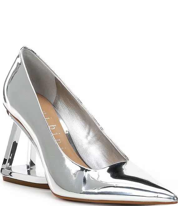 Pamalaa Mirror Metallic Architectural Wedge Pumps | Dillard's