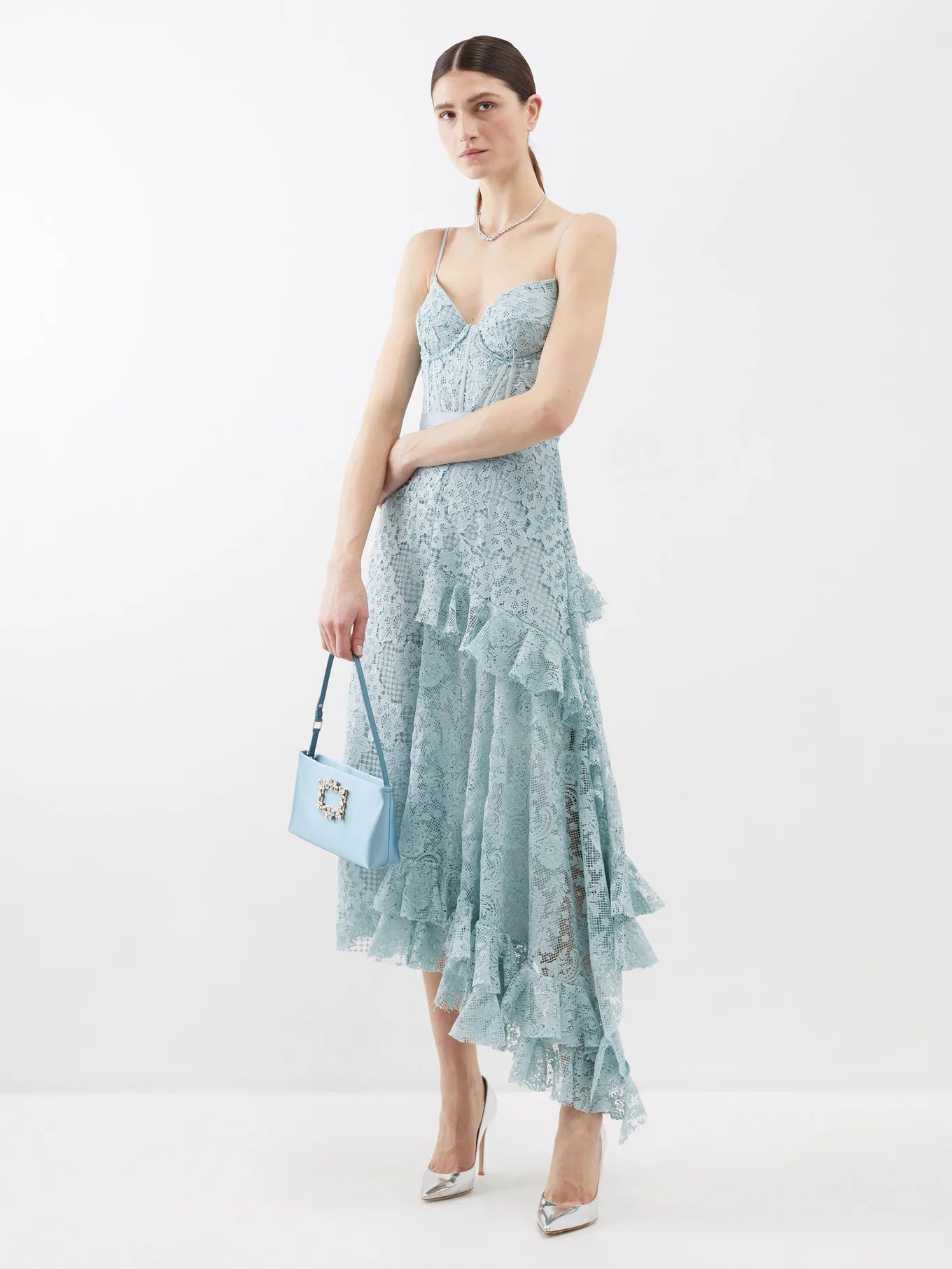 Melora ruffled lace corset dress | Erdem | Matches (US)
