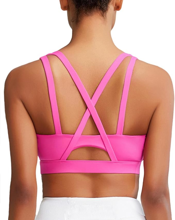 RUNNING GIRL Sports Bras for Women High Support, Criss-Cross Back Strappy Sports Bras for Women w... | Amazon (US)