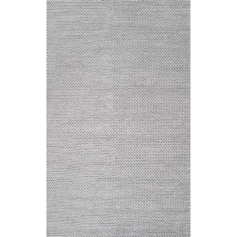 nuLOOM Penelope Braided Wool Area Rug, 8' x 10', Light Gray - Walmart.com | Walmart (US)