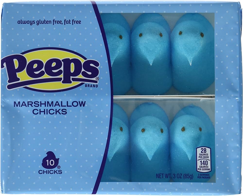 Marshmallow Peeps Blue Chicks 10ct (2 Trays in Total) | Amazon (US)