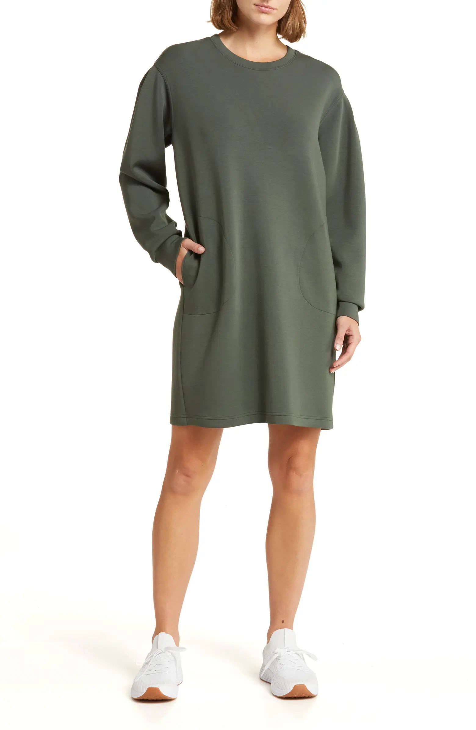 SPANX® AirEssentials Long Sleeve Knit Shift Dress | Nordstrom | Nordstrom