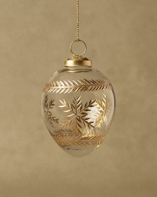 3" Hand-Painted Gold Snowflake Bauble | McGee & Co. (US)