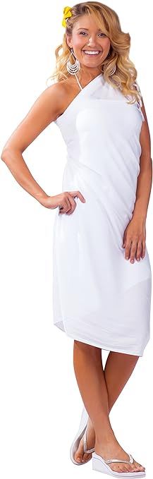 1 World Sarongs Womens Solid Swimsuit Cover-Up Sarong in Your Choice of Color | Amazon (US)