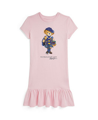 Polo Ralph Lauren Girls 7-16 Polo Bear Cotton Jersey Dress - Macy's | Macy's