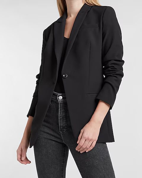 Supersoft Twill Boyfriend Blazer | Express