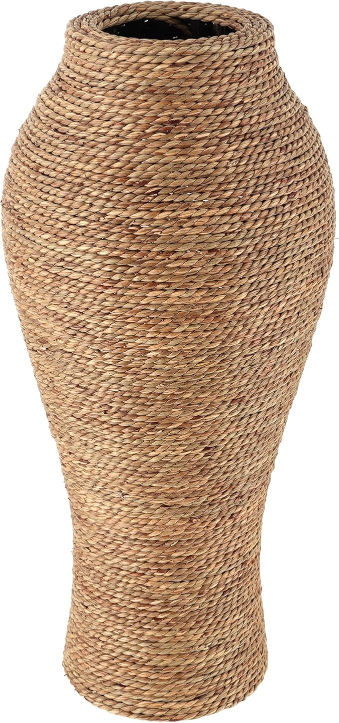 Deco 79 Seagrass Handmade Decorative Vase Tall Wrapped Centerpiece Vase, Vase for Home Decoration... | Amazon (US)
