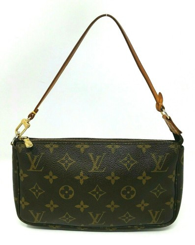 Louis Vuitton Pochette Accessoires Monogram Canvas Leather Clutch Hand Bag AR101 | eBay | eBay IE
