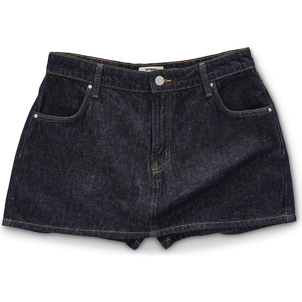 Cotton On Women's Mini Denim Skort in Shutter Blue at Nordstrom, Size 0 | Nordstrom