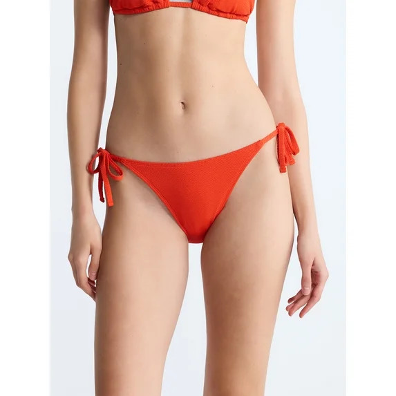 Free Assembly Women's Textured Bikini Bottoms with Side Tie, Sizes XS-XL | Walmart (US)