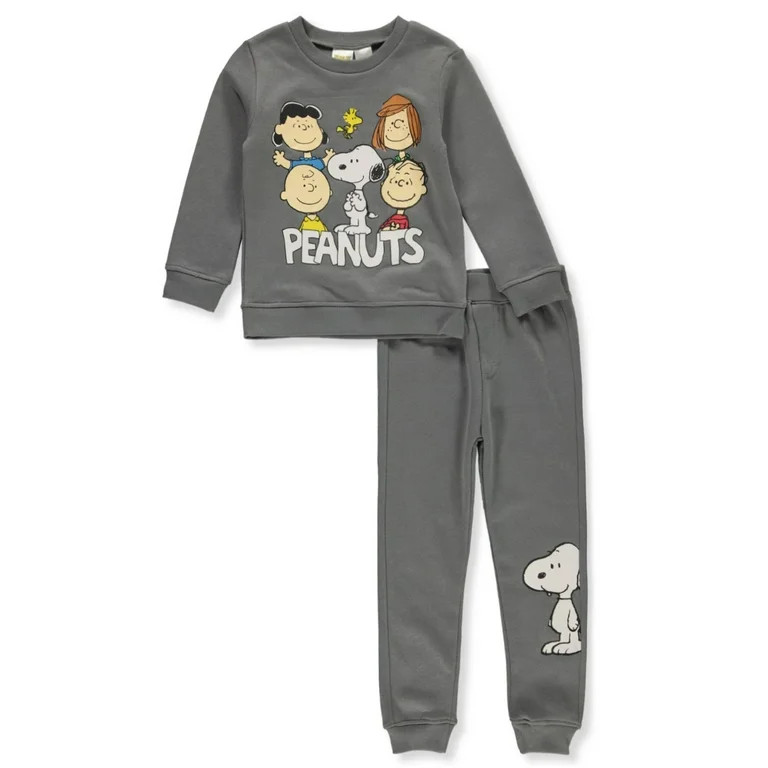 Peanuts Boys' 2-Piece Snoopy Joggers Set Outfit - gray multi, 3t (Toddler) - Walmart.com | Walmart (US)