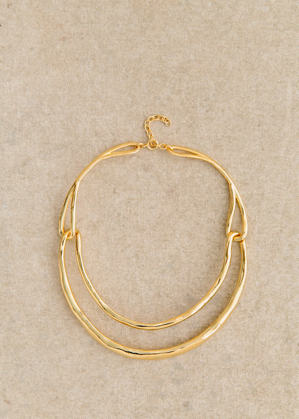 Lou Necklace - Gold - Majority recycled brass - Sézane | Sezane Paris - US