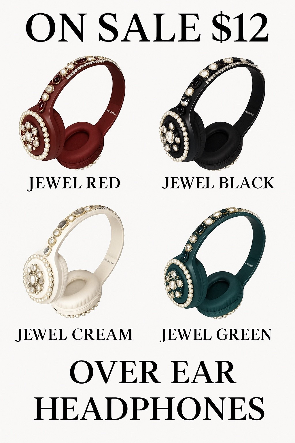 🎧✨ Holiday glam on a budget! These jewel-embellished over-ear headphones from Target are only $12 right now (reg. $20!) and come in 4 gorgeous colors. Perfect for gifting, teens, stocking stuffers, or treating yourself!
#TargetFinds #LTKHoliday #SaleAlert #GiftsForHer #LTKDeal

#LTKGiftGuide #LTKSaleAlert #LTKHoliday
