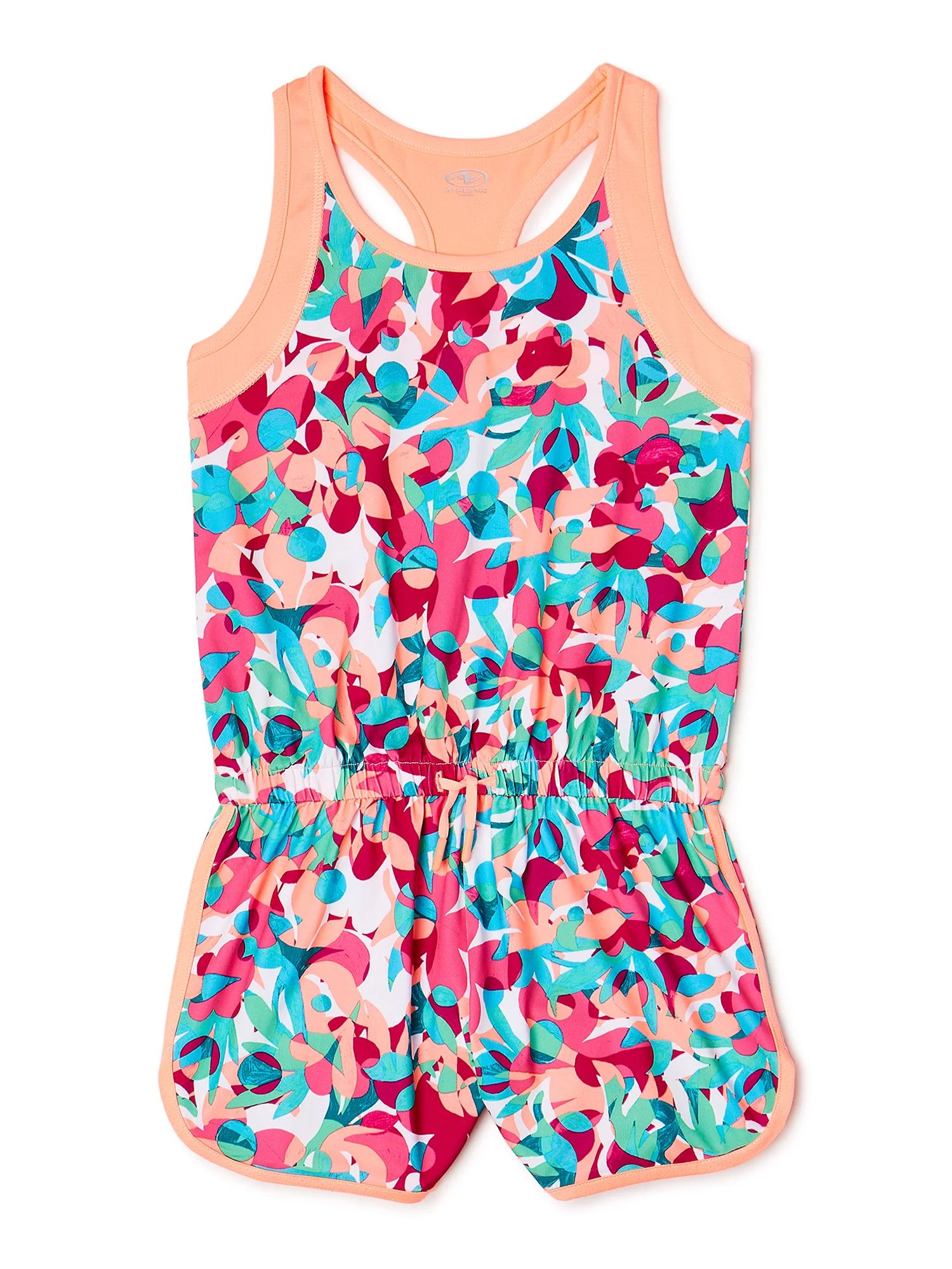 Athletic Works Girls Printed Active Romper, Sizes 4-18 | Walmart (US)