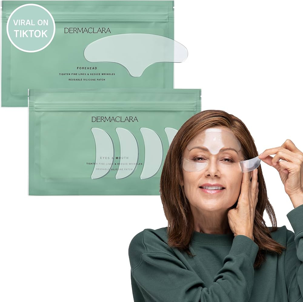 Dermaclara Silicone Face Patches for Wrinkles & Fine Lines - Anti-Wrinkle, Facial Silicone Forehe... | Amazon (US)