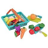 Battat – Farmers Market Basket – Toy Kitchen Accessories – Pretend Cutting Play Food Set for Toddler | Amazon (US)