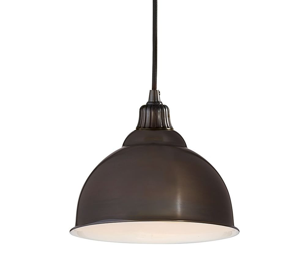 Custom Metal Bell Bronze Pendant Hood & Bronze Decorative Cord, Small | Pottery Barn (US)