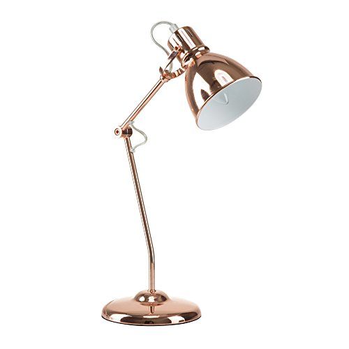 Euro Style Collection ESCTL-LYON-CP Metal Finish Modern Table Lamp, Rose Gold | Amazon (US)