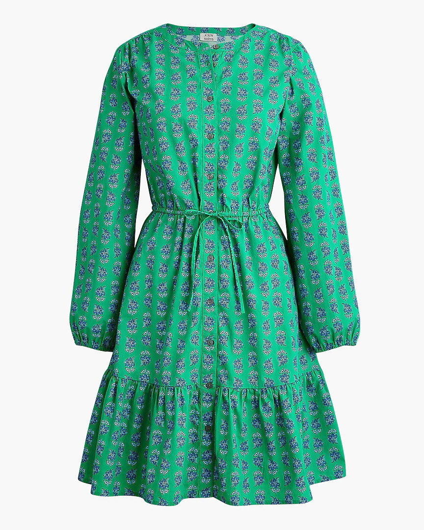 Long-sleeve mini shirt-dress | J.Crew Factory