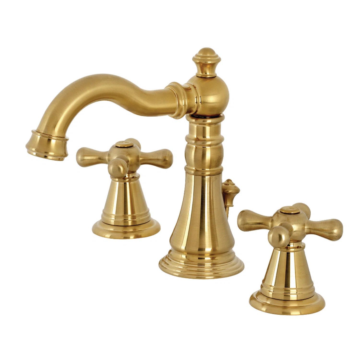 Kingston Brass American Classic Two-Handle 3-Hole Deck Mount Widespread Bathroom Faucet with Pop-... | Wayfair North America