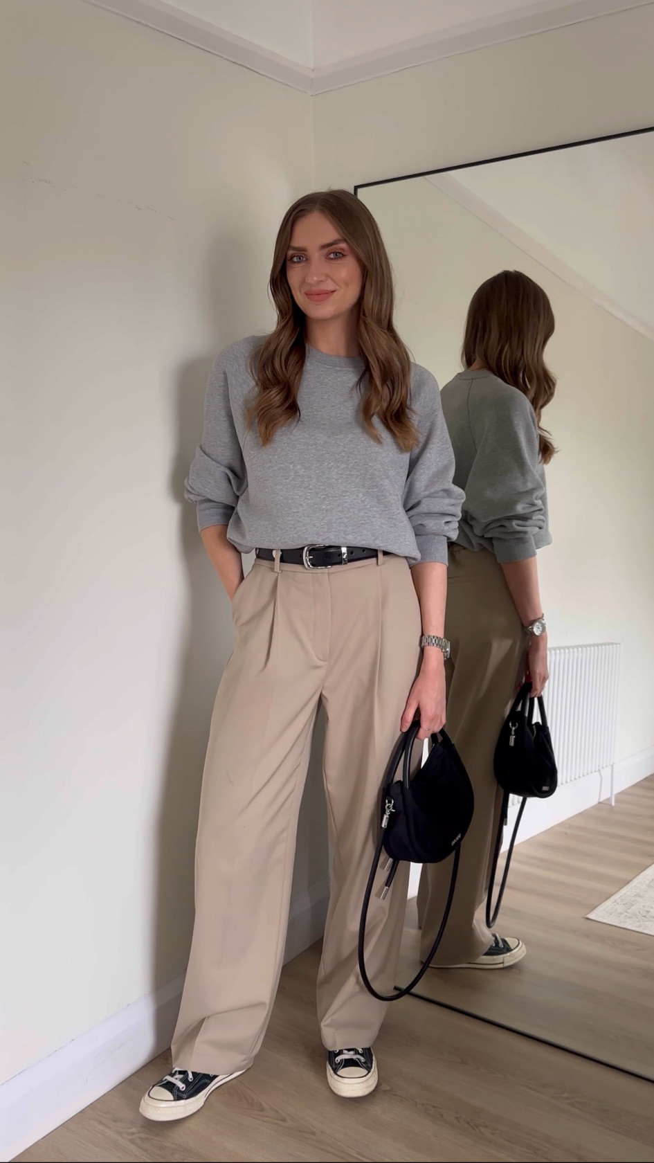 Studded leather belt styling

Small in the & Other Stories grey sweatshirt (exact is old so similar linked) 
36 in the & Other stories camel/beige wide leg trousers
XS in the M&S studded leather belt
Converse chuck 70 hi-top trainers
Ganni mini knot bag
Michael Kors silver watch


Everyday outfit, classic wardrobe, studded belt, Khaite belt
Converse outfit, grey sweatshirt outfit, Ganni bag, wide leg trousers
Wardrobe staples, key pieces, capsule wardrobe


#LTKuk #LTKeurope #LTKstyletip