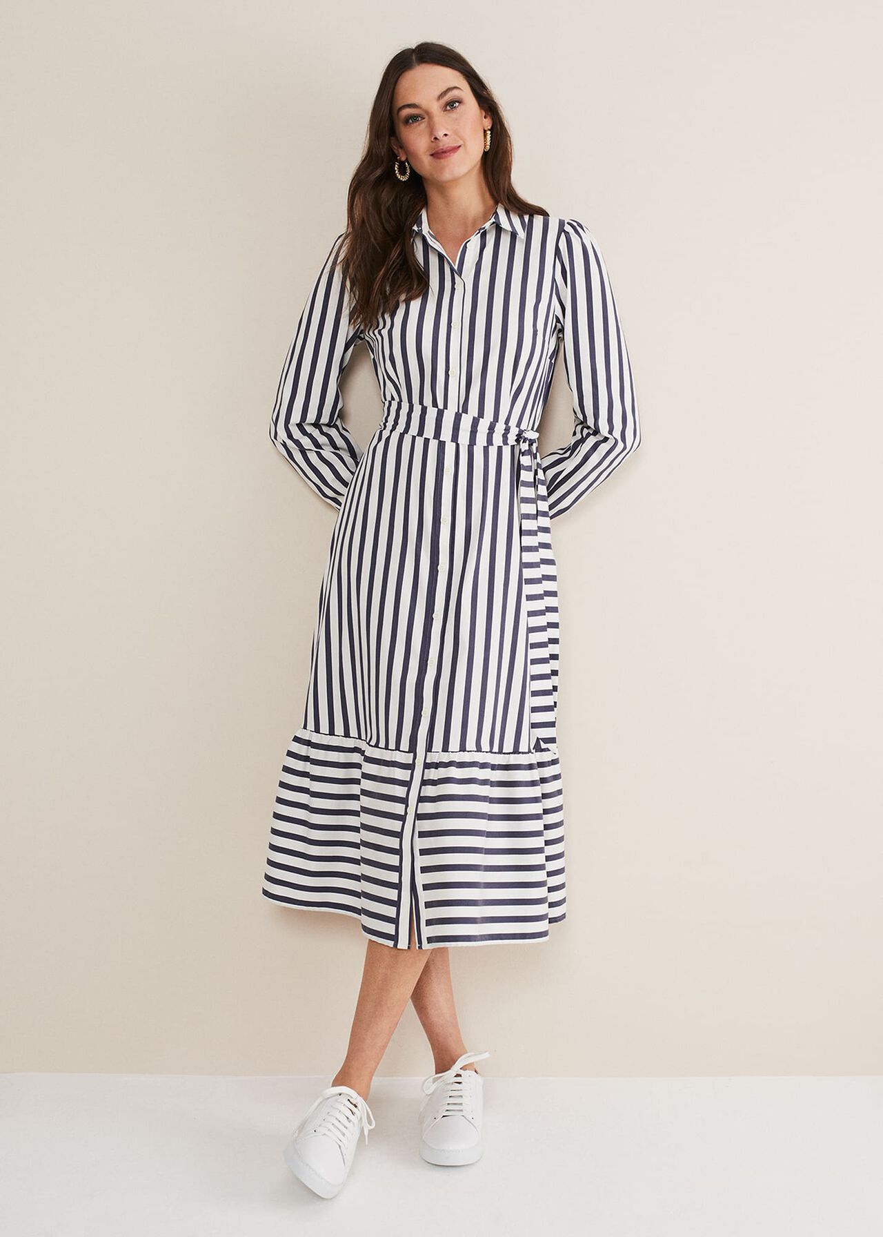 Henley Striped Midaxi Dress | Phase Eight (UK)
