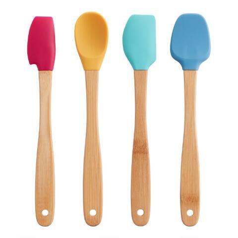 Mini Silicone and Bamboo Utensils 4 Pack | World Market