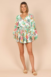 Lily Romper - Green Floral | Petal & Pup (US)