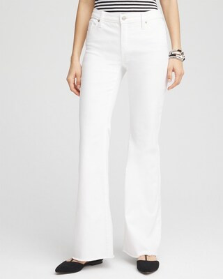 Girlfriend No Stain Frayed Flared Jeans | Chico's