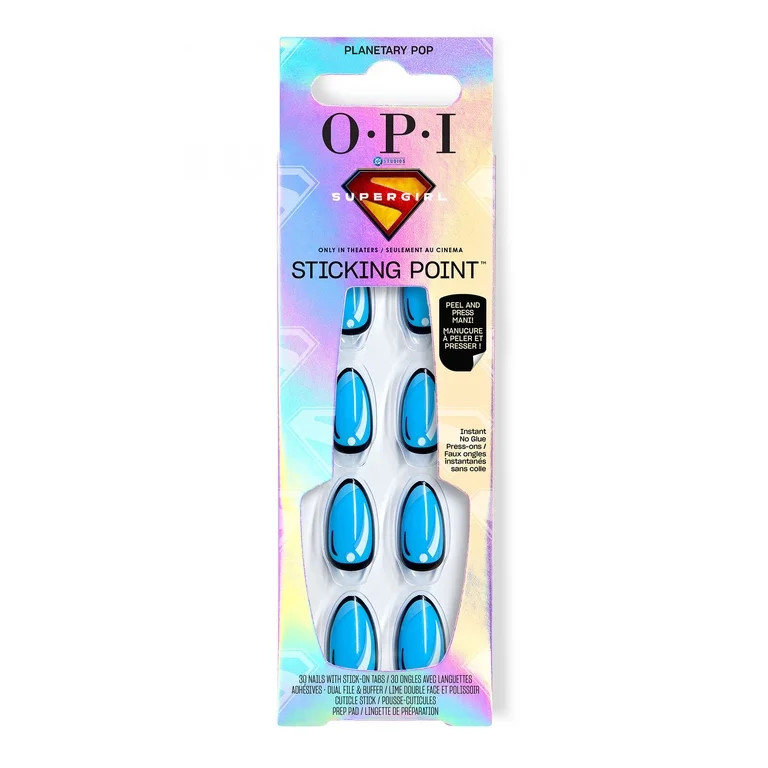 OPI Sticking Point Press on Nails, Planetary Pop, with Built-in Sticky Tabs | Walmart (US)